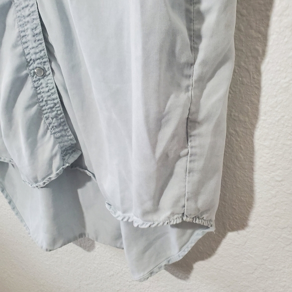 ANTHROPOLOGIE HOLDING HORSES Dimanche Button Down Blouse Blue Size S - Picture 6 of 9